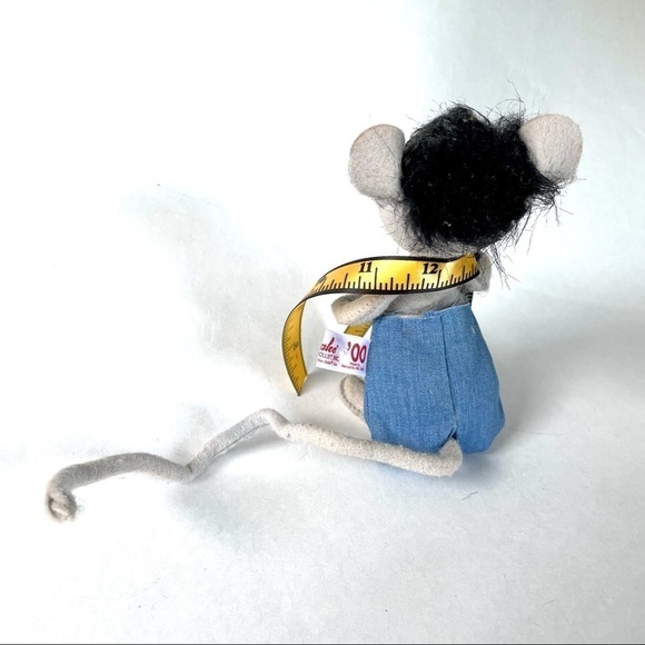 ‘00 ANNALEE Mobilitee Carpenter Handyman Mouse 2000 Hammer Measuring Tape - Picture 5 of 8